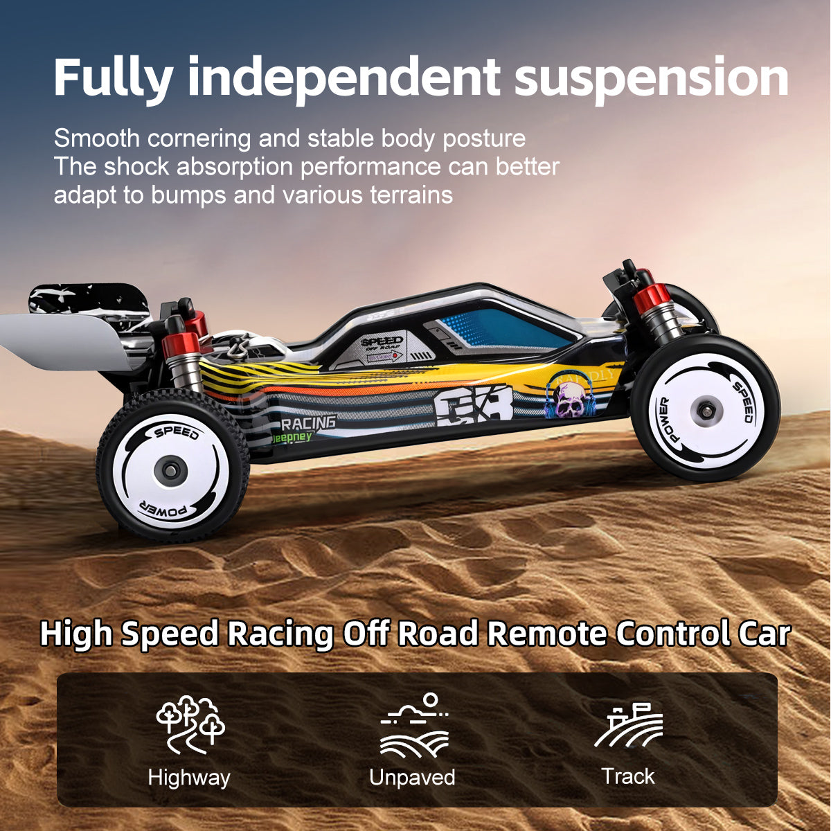 Wltoys 244016 2.4G 1:24 Scale 2WD High Speed Racing Off Road Remote Control Car
