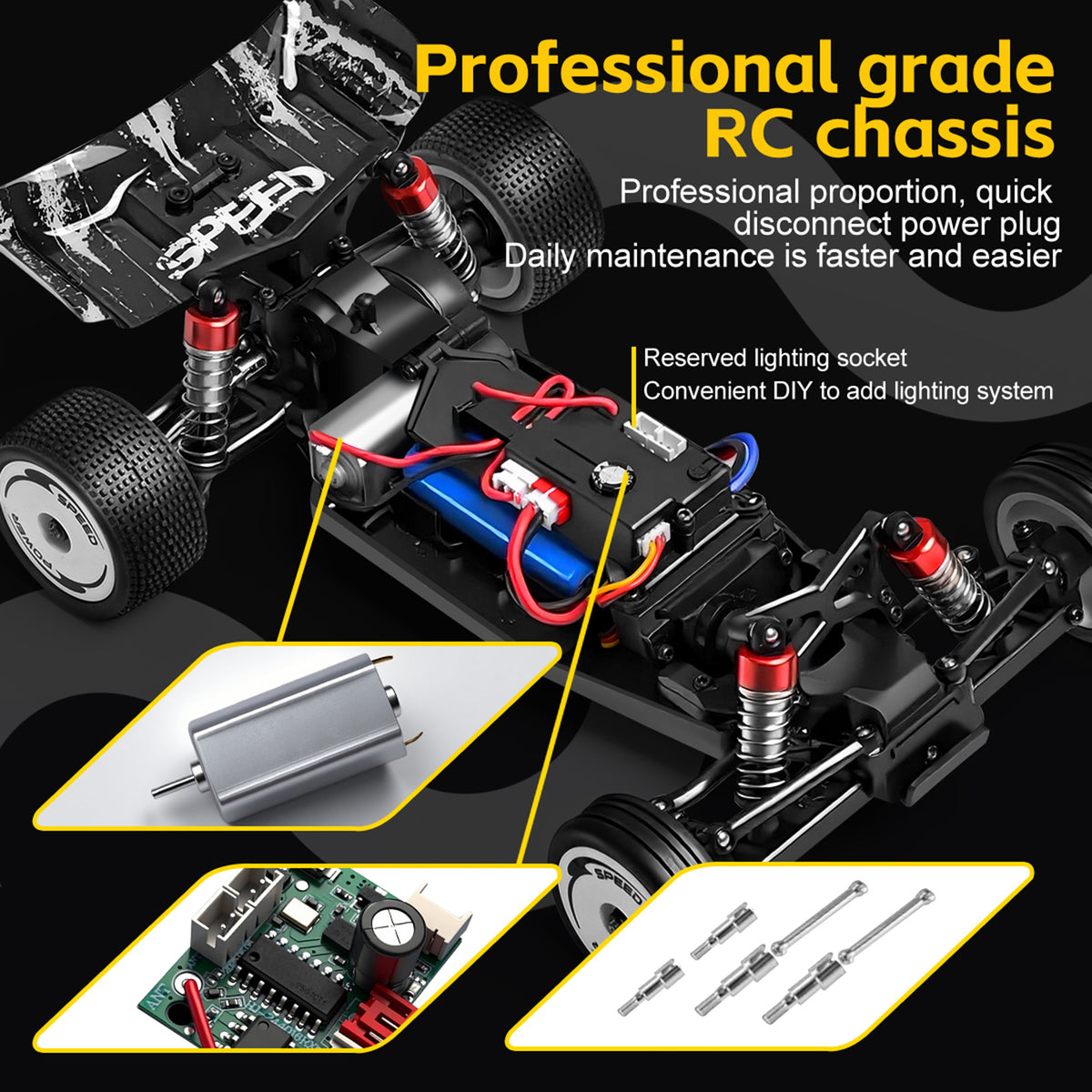Wltoys 244016 2.4G 1:24 Scale 2WD High Speed Racing Off Road Remote Control Car
