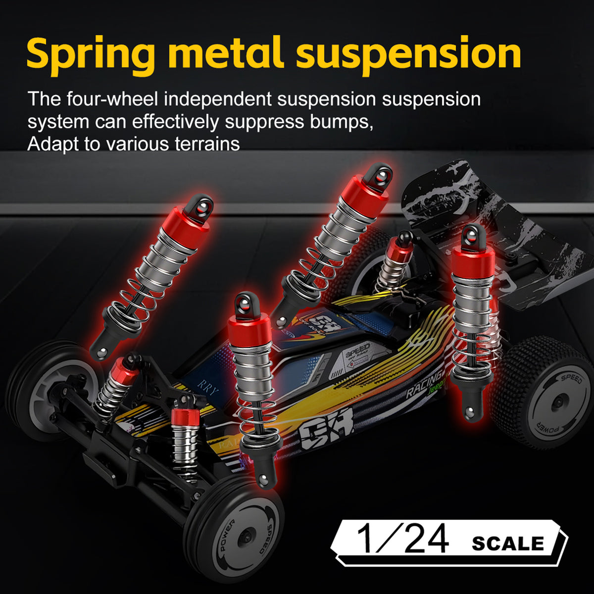 Wltoys 244016 2.4G 1:24 Scale 2WD High Speed Racing Off Road Remote Control Car