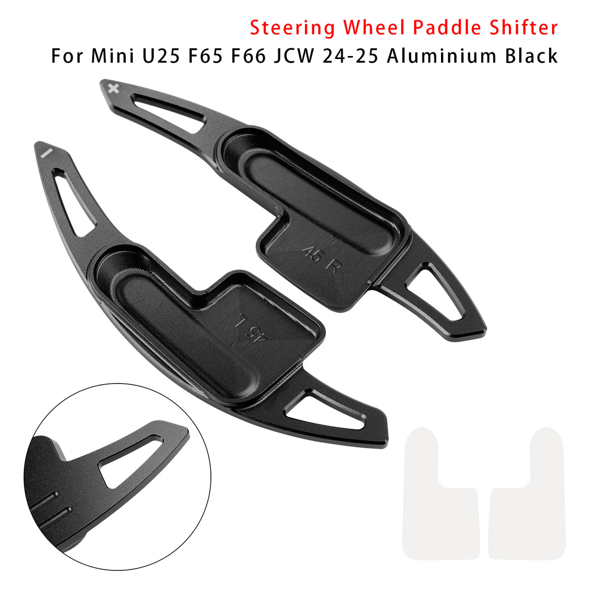 Steering Wheel Paddle Shifter For Mini U25 F65 F66 JCW 24-25 Aluminium Black