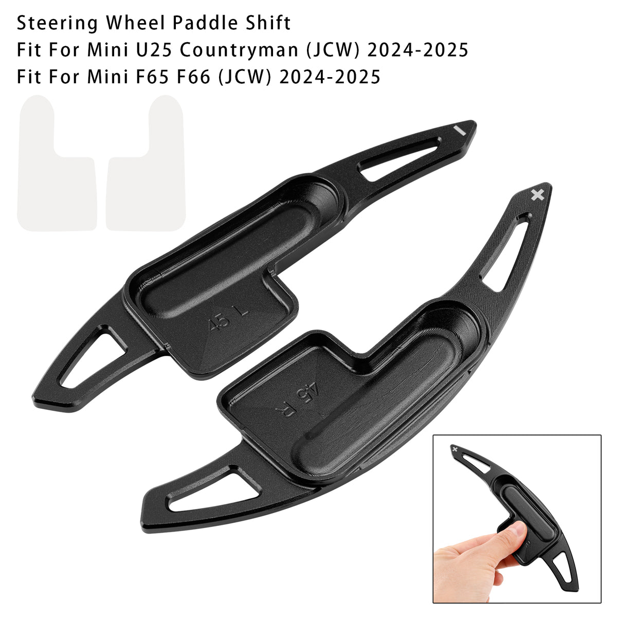 Steering Wheel Paddle Shifter For Mini U25 F65 F66 JCW 24-25 Aluminium Black