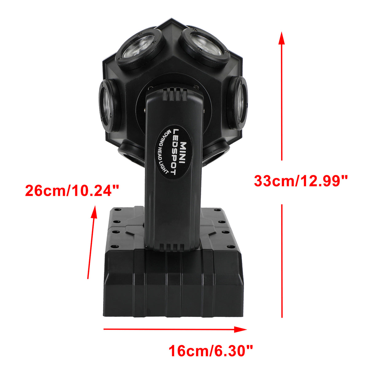 200W Moving Head 12 LED Rotating Beam Stage Light RGBW DJ Disco Party DMX US