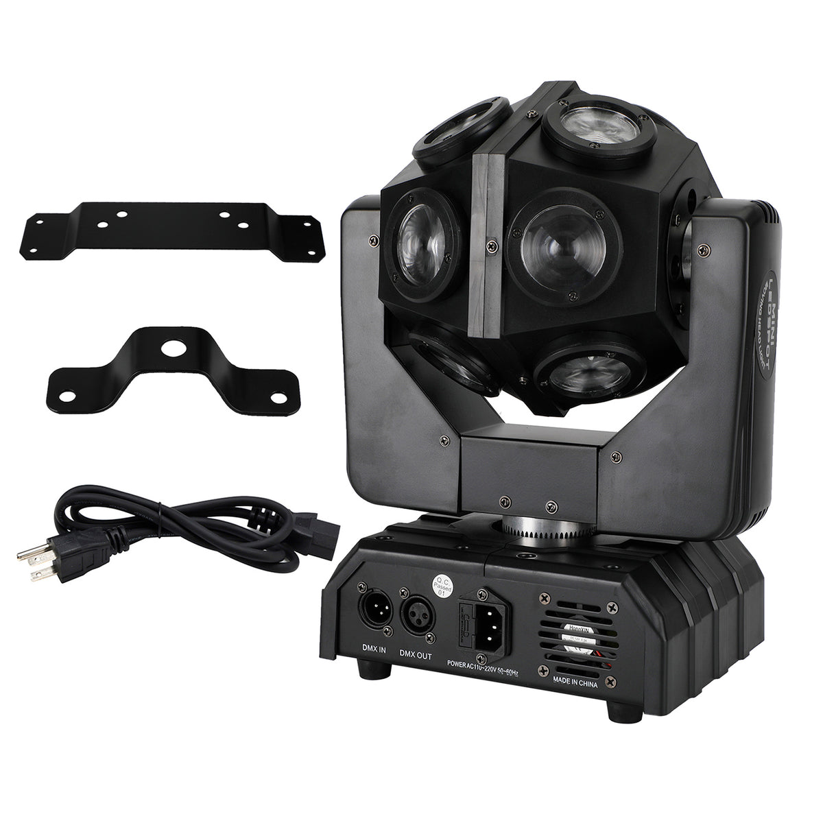 200W Moving Head 12 LED Rotating Beam Stage Light RGBW DJ Disco Party DMX US