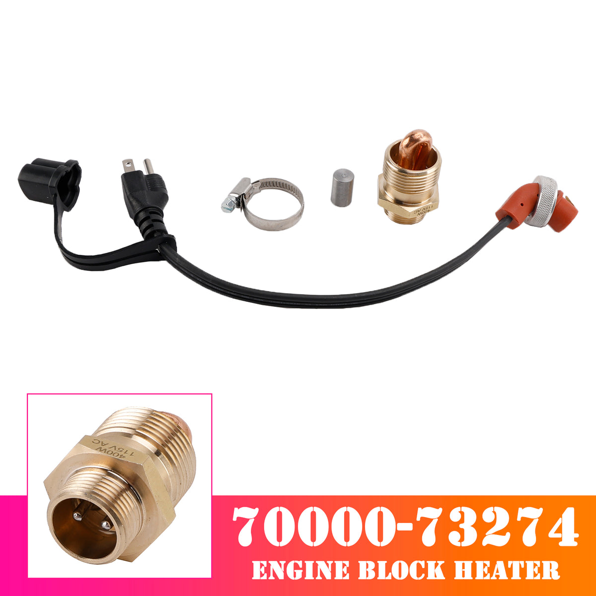 Kubota B5200D Engine Block Heater 70000-73274 70000-91510 Generic