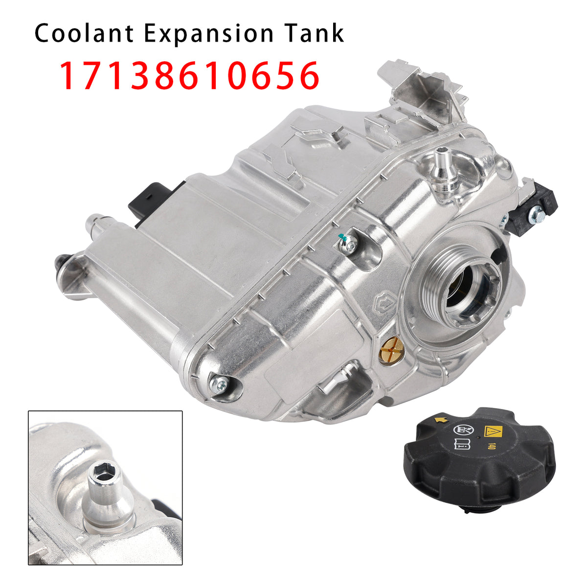 2017-2021 BMW 740i xDrive Aluminum Coolant Reservoir Expansion Tank 17138610656 17 13 8 610 656 Generic