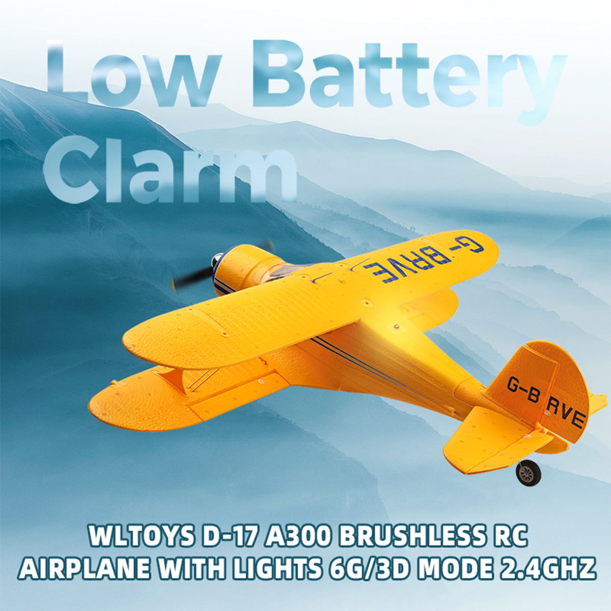 Wltoys D-17 A300 Brushless RC Airplane With Lights 6G/3D Mode 2.4Ghz Kid Toy
