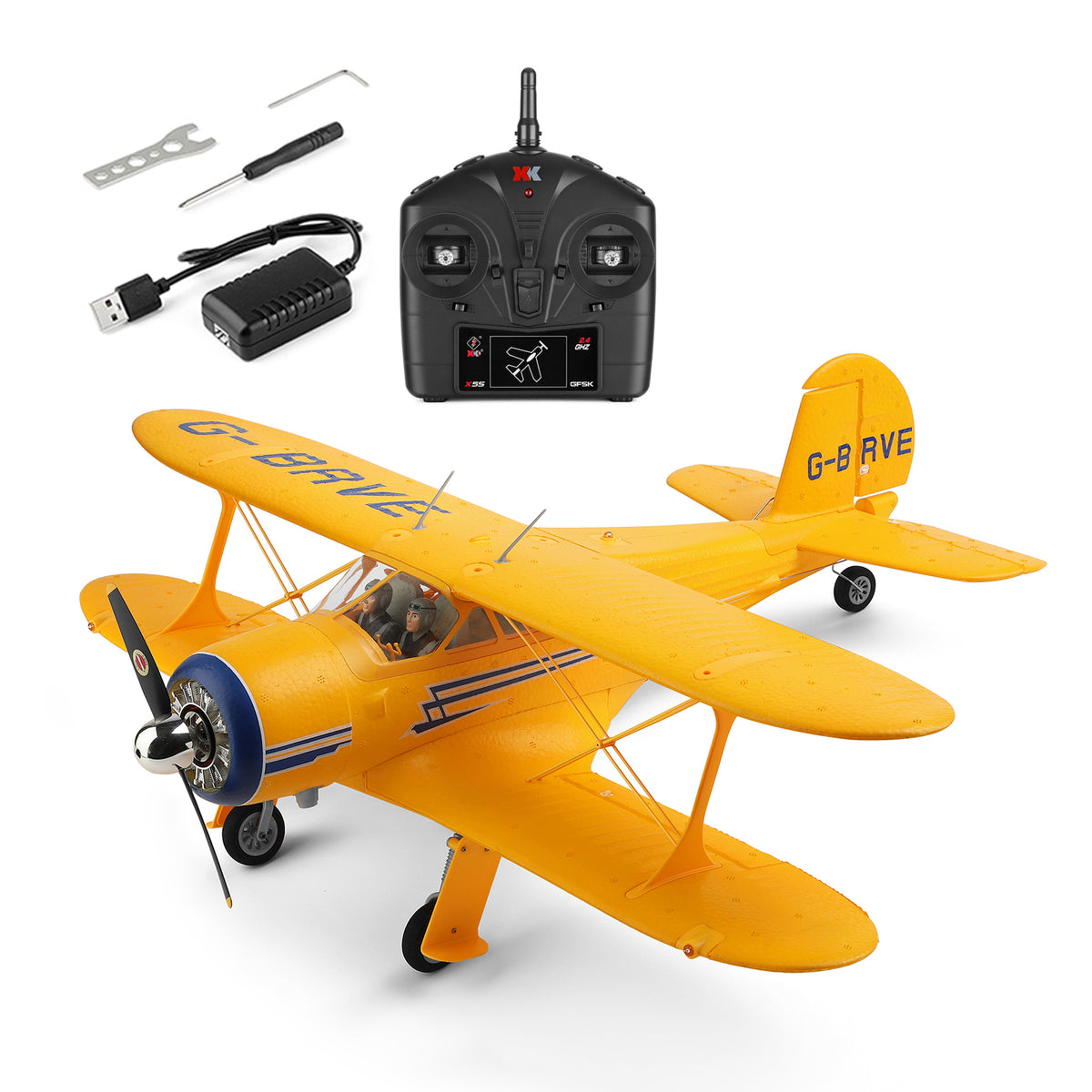 Wltoys D-17 A300 Brushless RC Airplane With Lights 6G/3D Mode 2.4Ghz Kid Toy