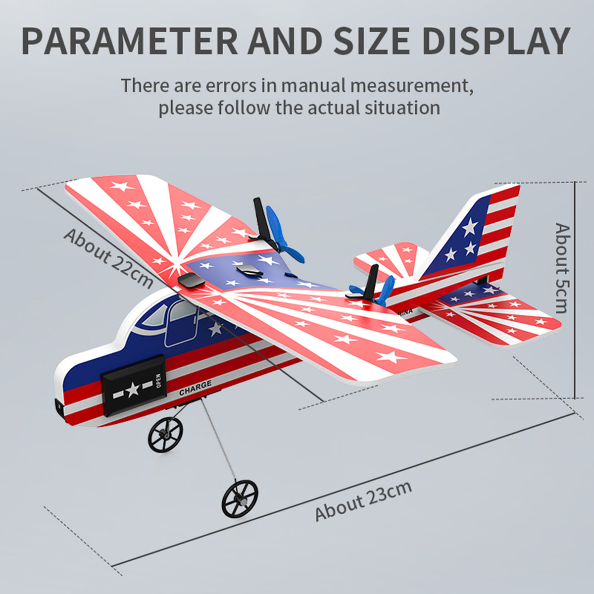 KF800 2.4G Remote Control Glider With Cool Light Plane Flying Airplane Toy Red