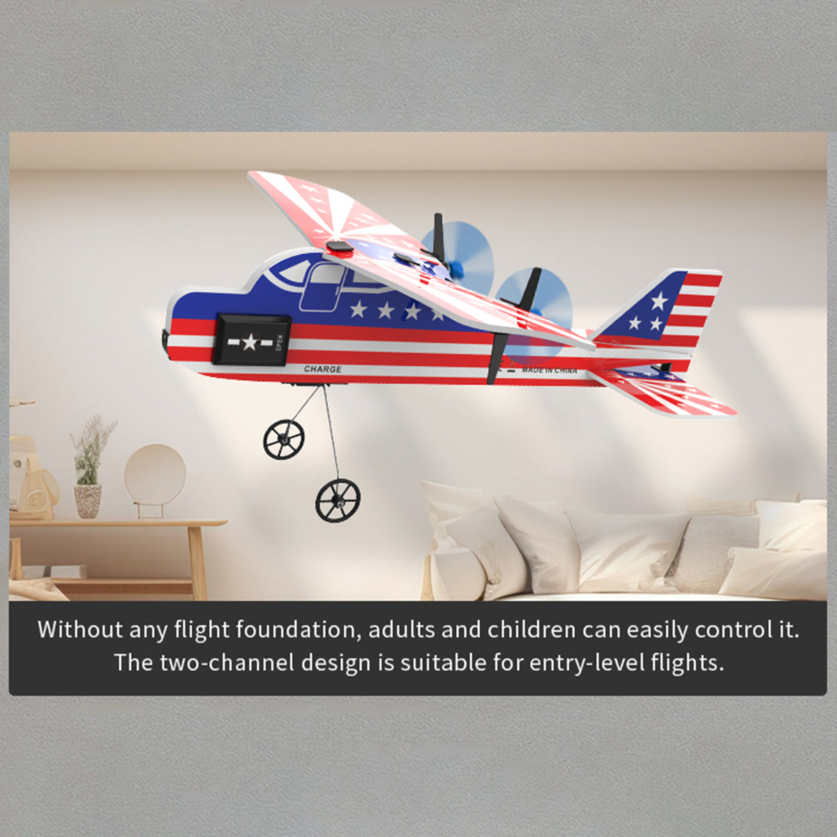 KF800 2.4G Remote Control Glider With Cool Light Plane Flying Airplane Toy Red
