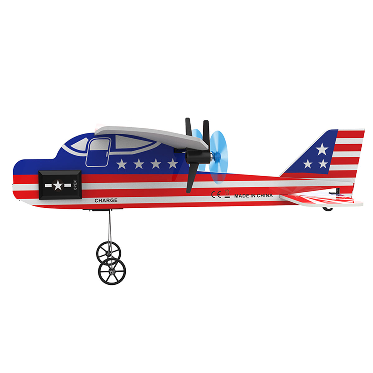 KF800 2.4G Remote Control Glider With Cool Light Plane Flying Airplane Toy Red