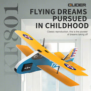 KF801 2.4G Remote Control Glider With Cool Light Flying Airplane Toy Yellow