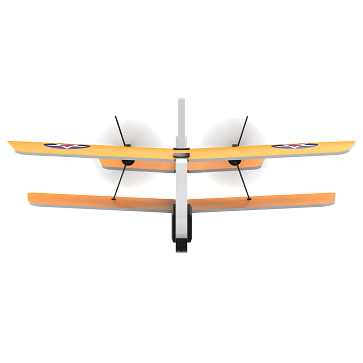 KF801 2.4G Remote Control Glider With Cool Light Flying Airplane Toy Yellow