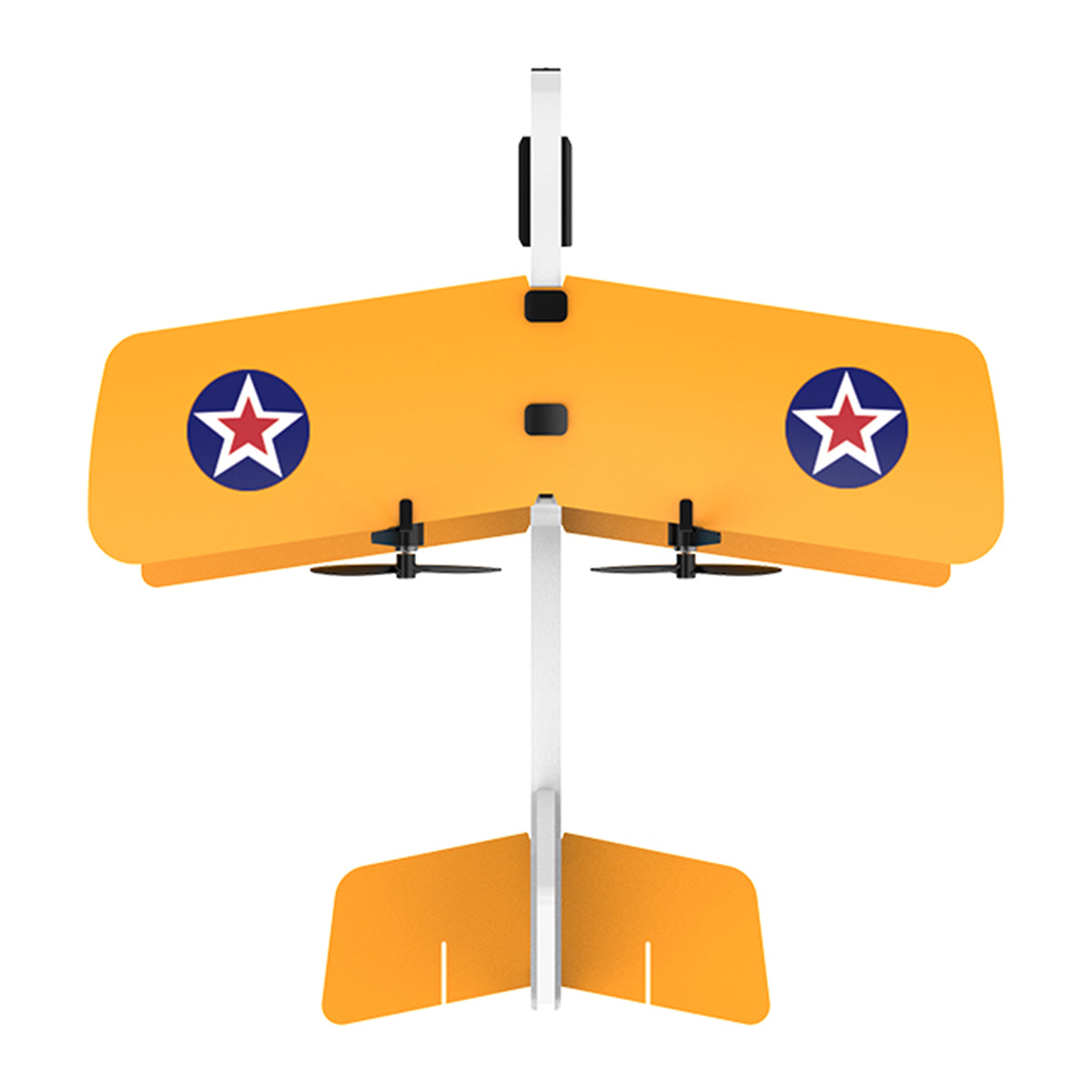 KF801 2.4G Remote Control Glider With Cool Light Flying Airplane Toy Yellow