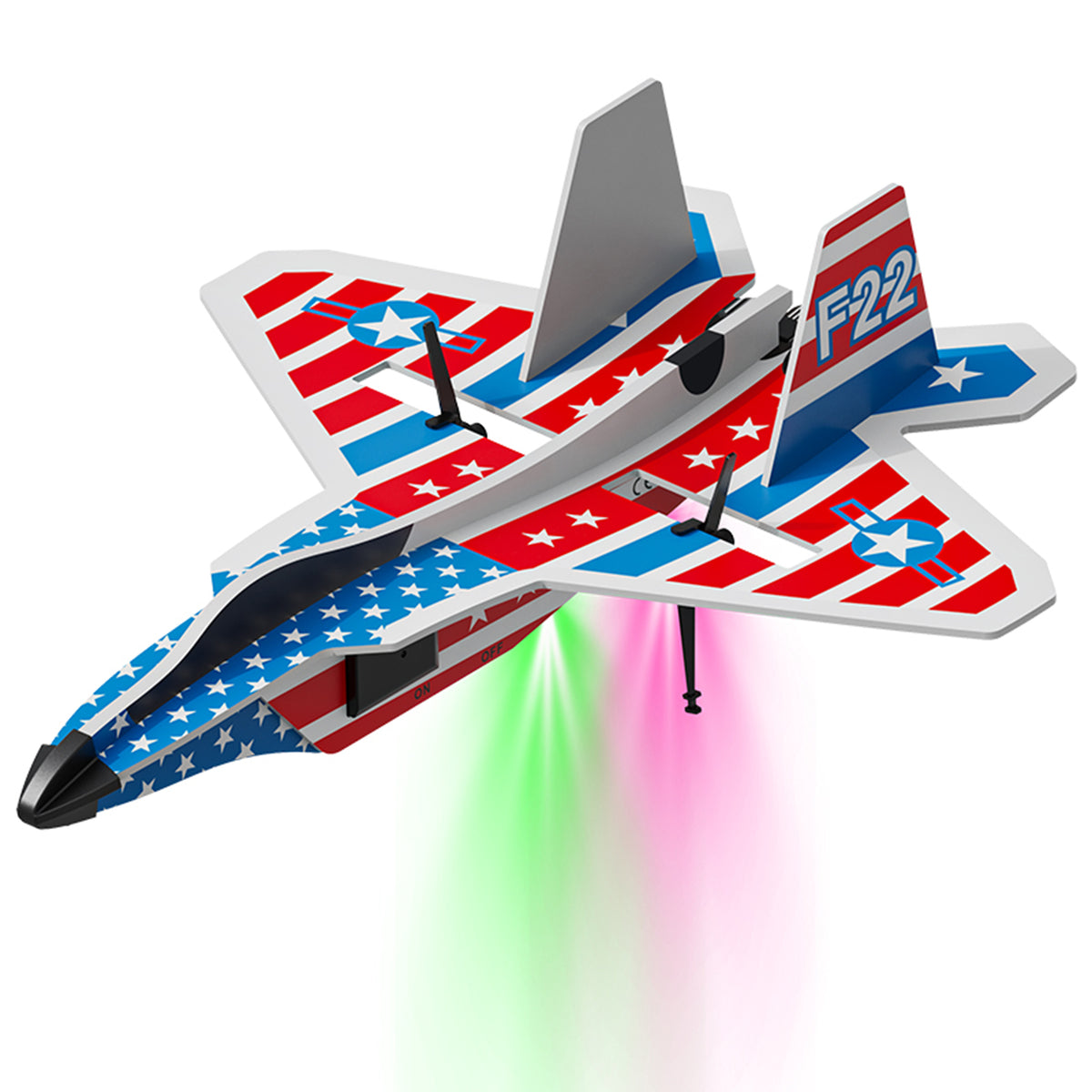 KF804 2.4G Remote Control Glider With Cool Light Flying Airplane Toy Gift Red
