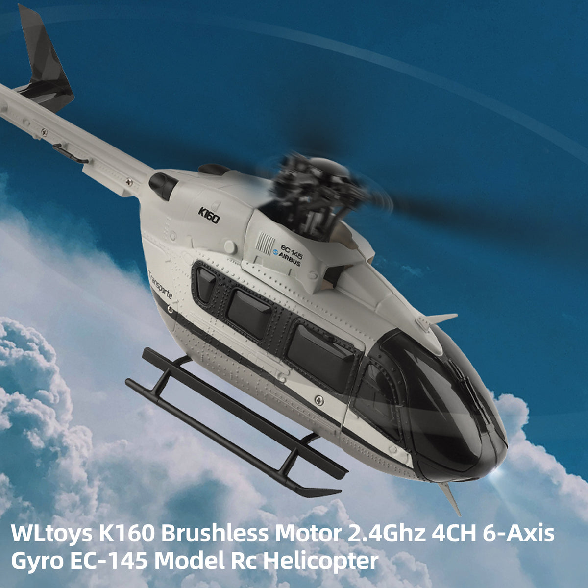 WLtoys K160 Brushless Motor 2.4Ghz 4CH 6-Axis Gyro EC-145 Model RC Helicopter