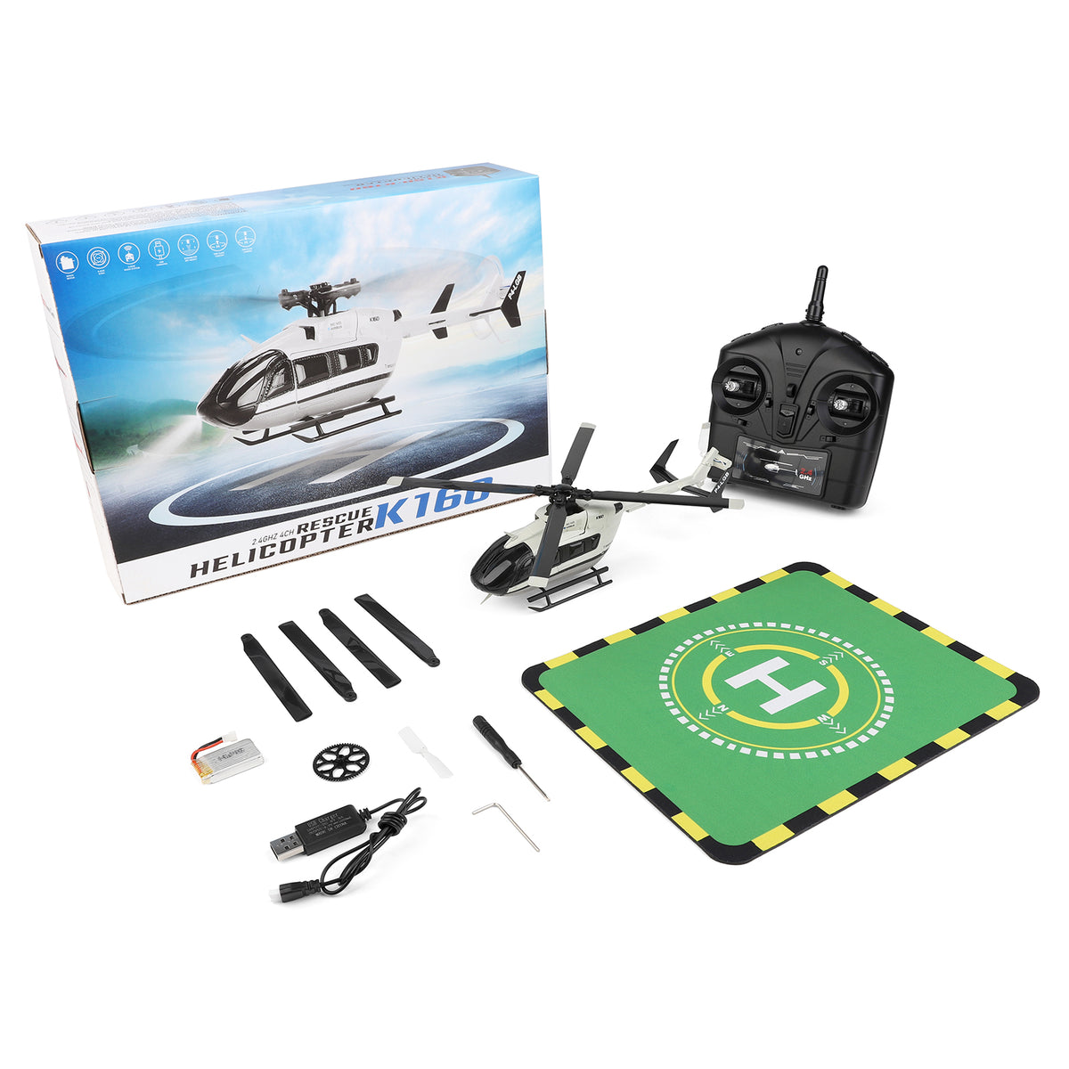 WLtoys K160 Brushless Motor 2.4Ghz 4CH 6-Axis Gyro EC-145 Model RC Helicopter