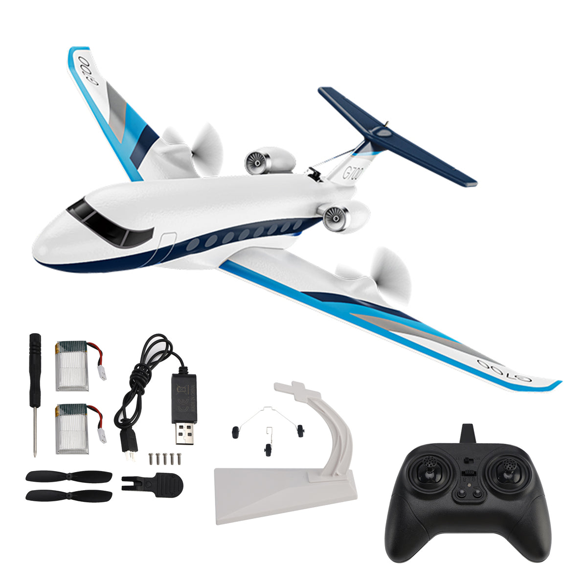Z67 2.4G Remote Control Fixed Wing Passenger Airplane Toy Gift With 2 Batteries