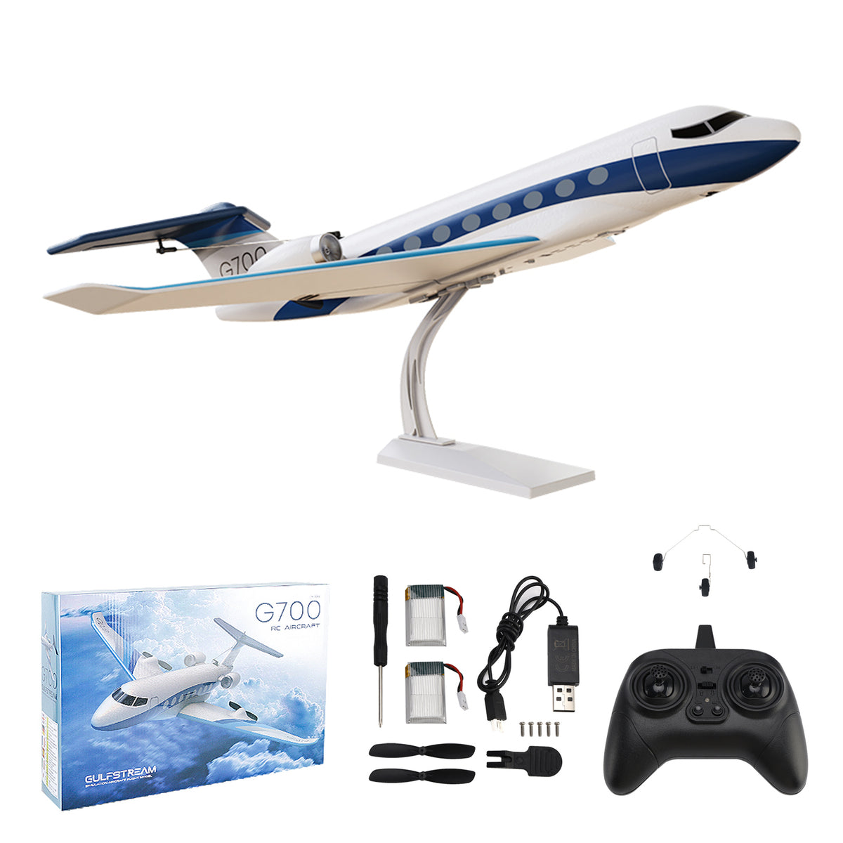 Z67 2.4G Remote Control Fixed Wing Passenger Airplane Toy Gift With 2 Batteries