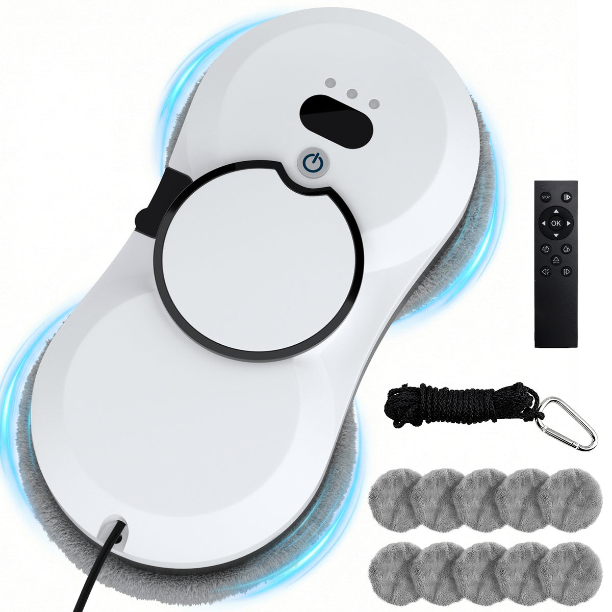 Auto Window Cleaning Robot Edge Detection AI Path Single-sided water spray 5600PA Suction Power