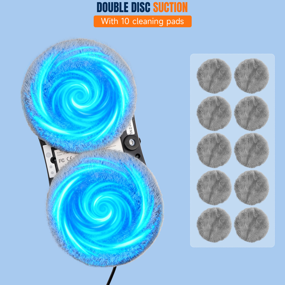 Auto Window Cleaning Robot Edge Detection AI Path Single-sided water spray 5600PA Suction Power