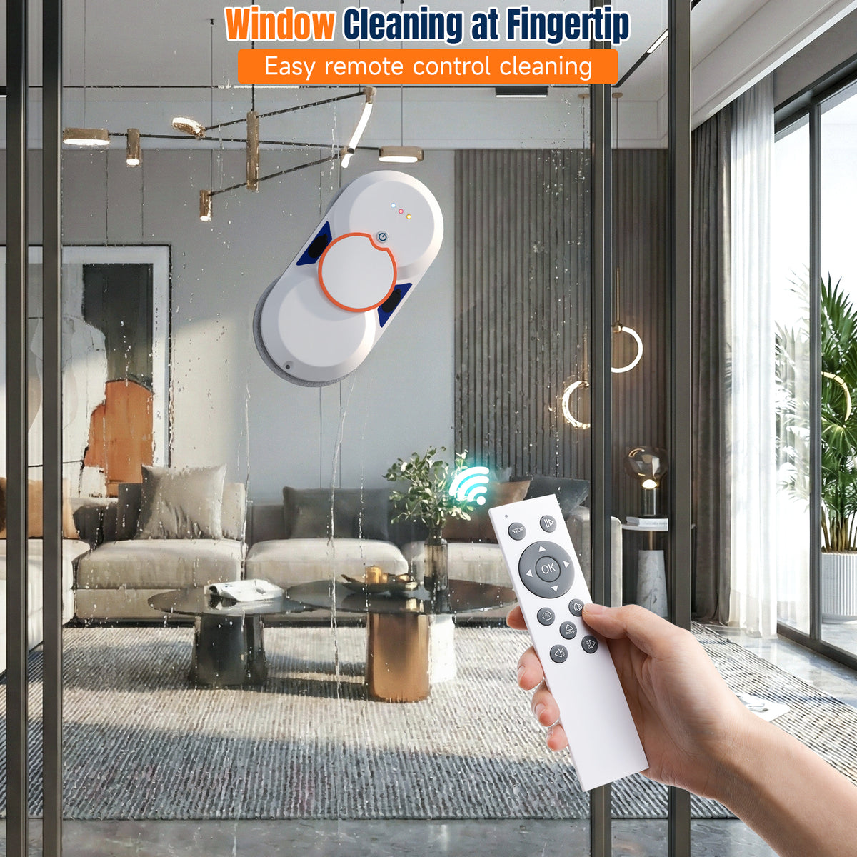 Smart Window Cleaning Robot with 5600Pa Suction Power