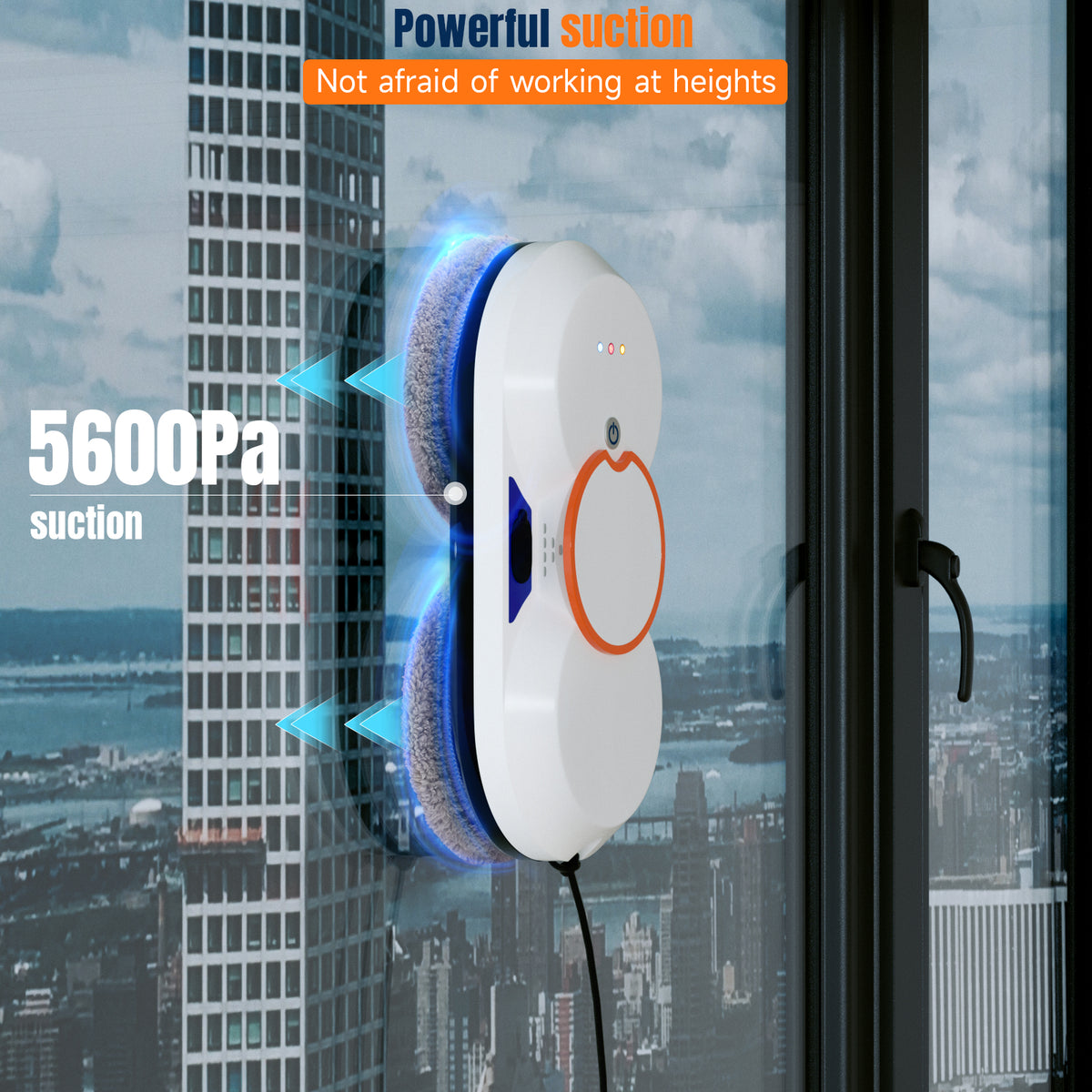 Smart Window Cleaning Robot with 5600Pa Suction Power