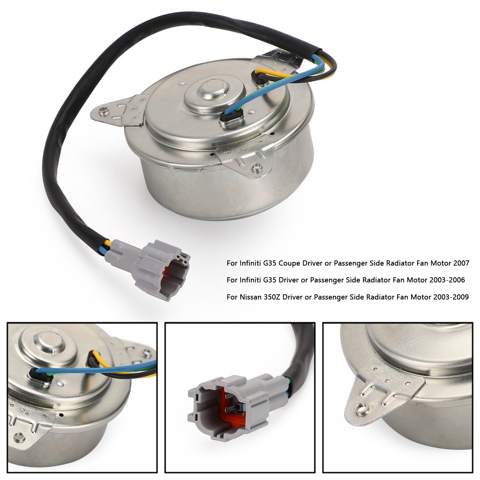 Radiator Cooling Fan Motor Driver or Passenger Side 21487CD00A fit Infiniti G35 Driver or Passenger Side Radiator Fan Motor 2003-2006