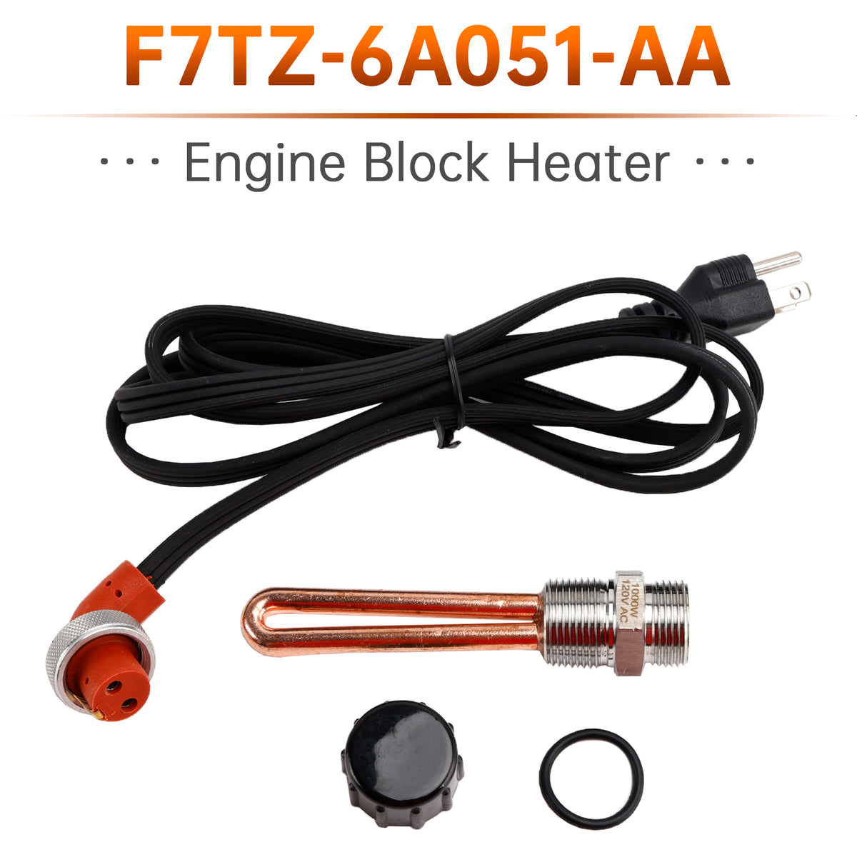 F7TZ-6A051-AA Engine Block Heater for Ford 7.3 7.3L Diesel 97-03 120V 1000W
