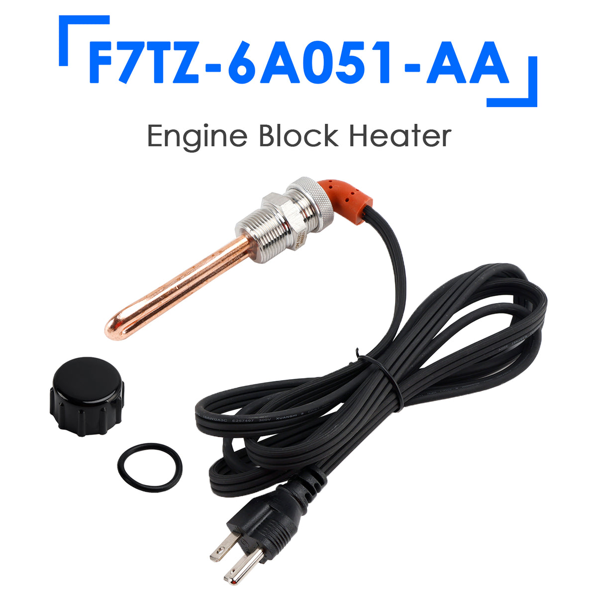 F7TZ-6A051-AA Engine Block Heater for Ford 7.3 7.3L Diesel 97-03 120V 1000W