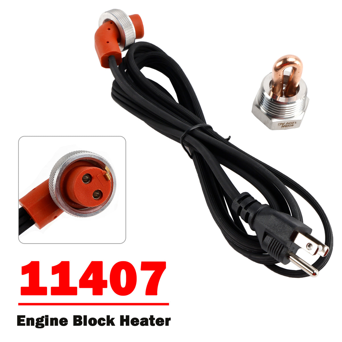 11407 Engine Block Heater for Yanmar 3T72HLE 4TN82E 4TNE98 YYDXL4.4 1 D4T
