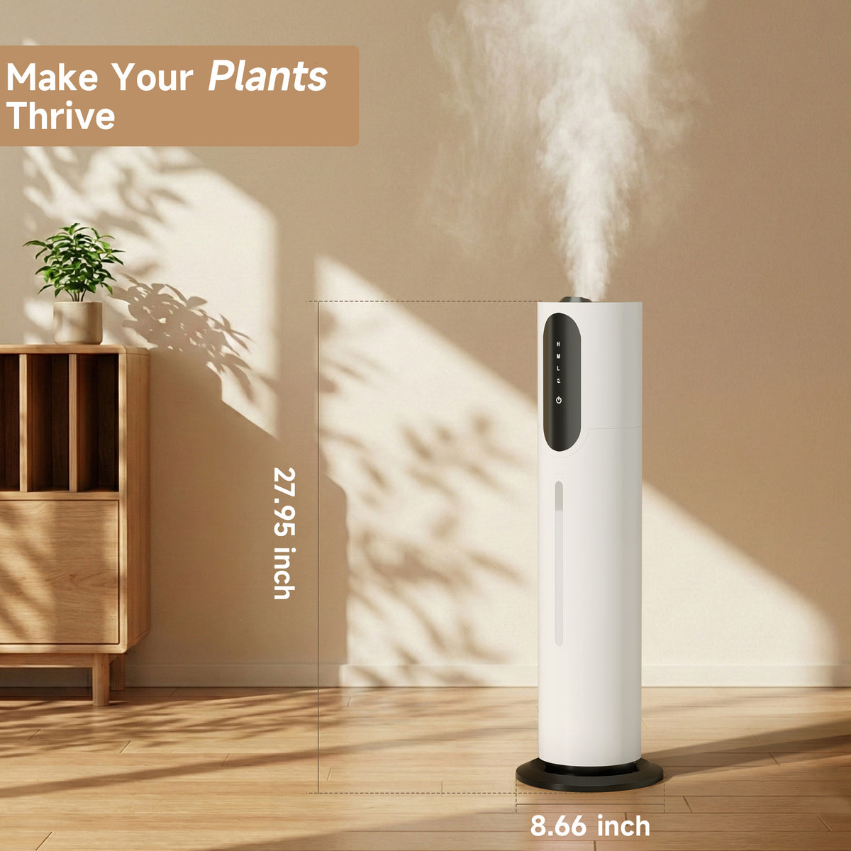 1.98gal/7.5L Bedroom Silent Humidifier Suitable for Large Room