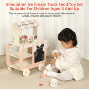 Simulation Ice Cream Truck Food Toy Set Suitable For Children Aged 3 And Up