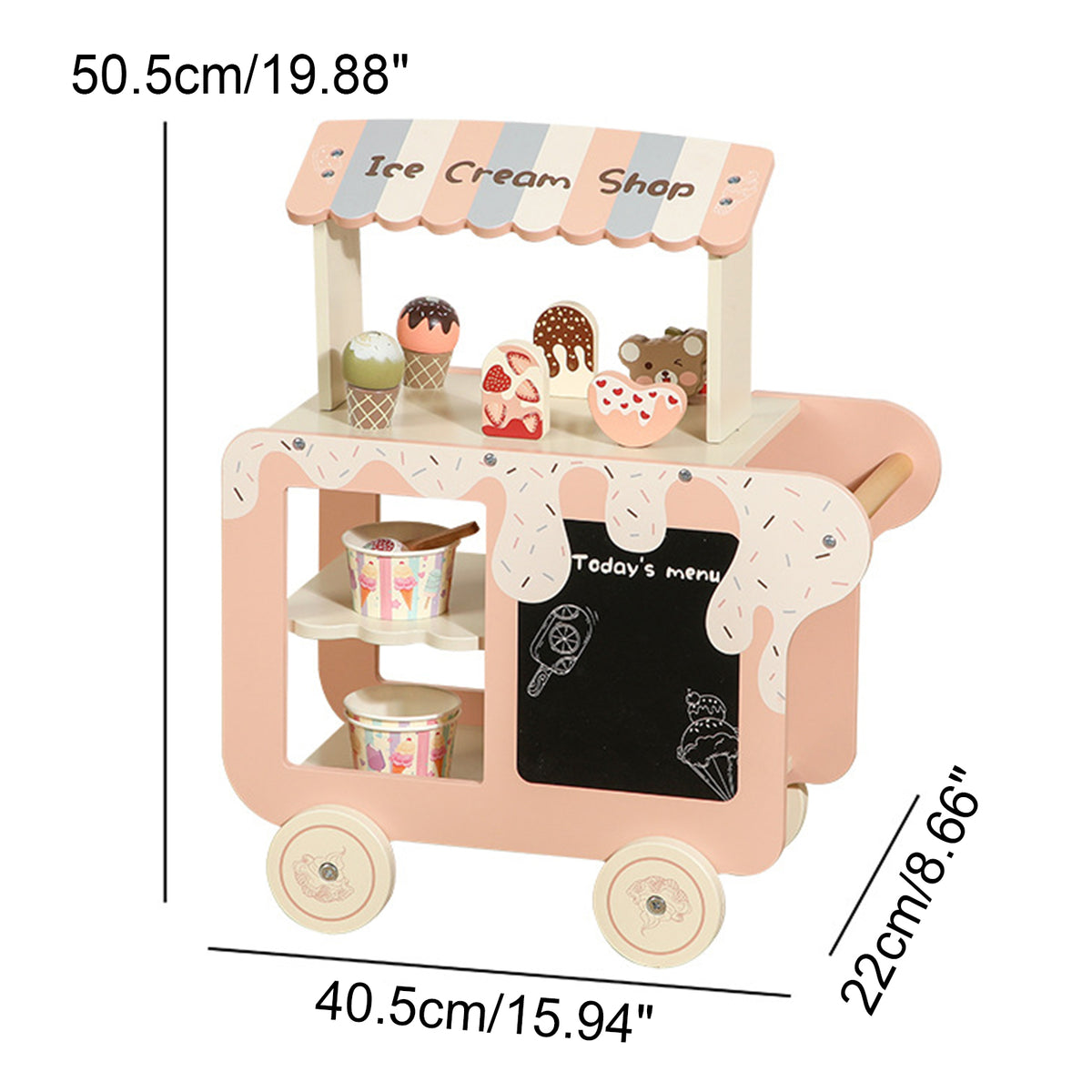 Simulation Ice Cream Truck Food Toy Set Suitable For Children Aged 3 And Up