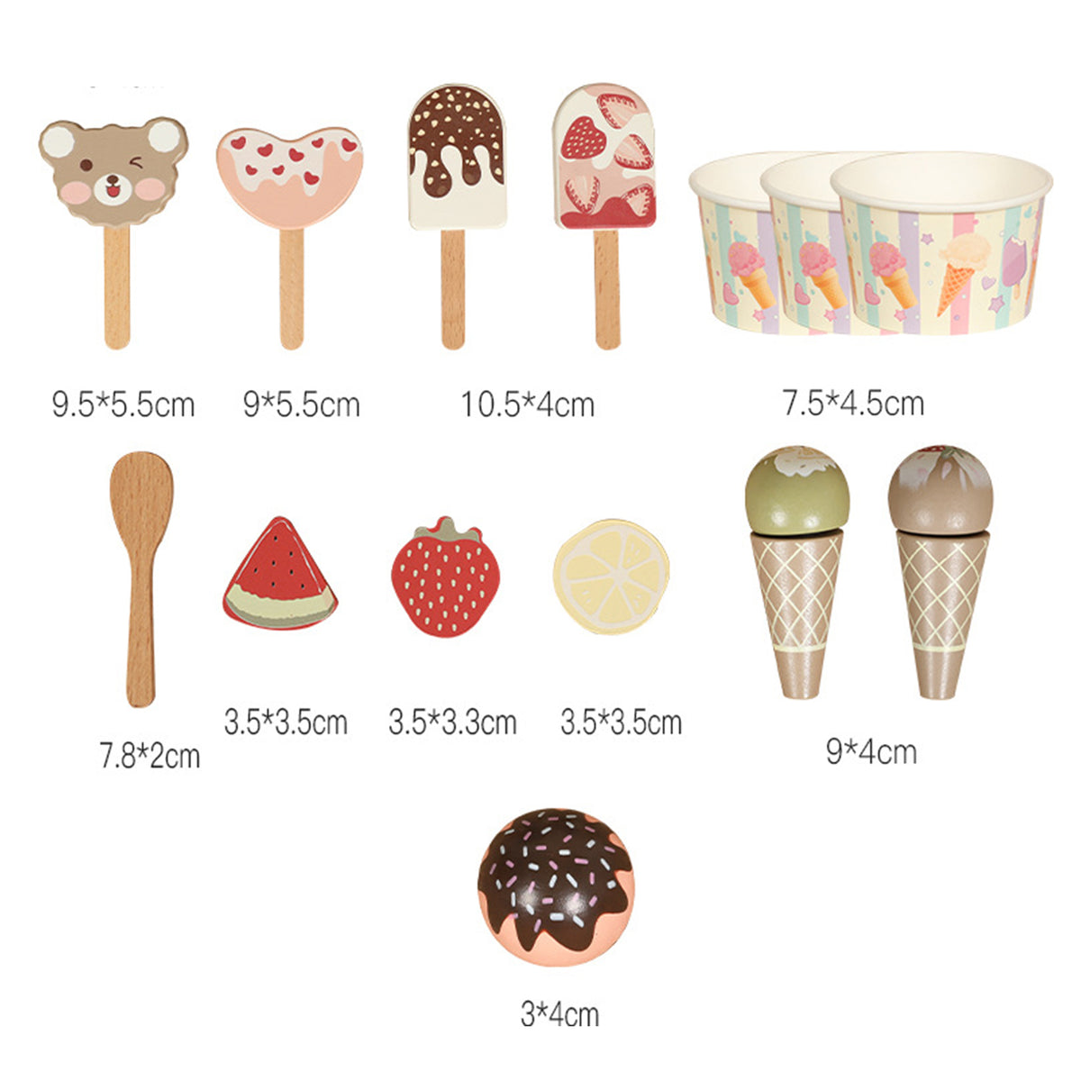 Simulation Ice Cream Truck Food Toy Set Suitable For Children Aged 3 And Up