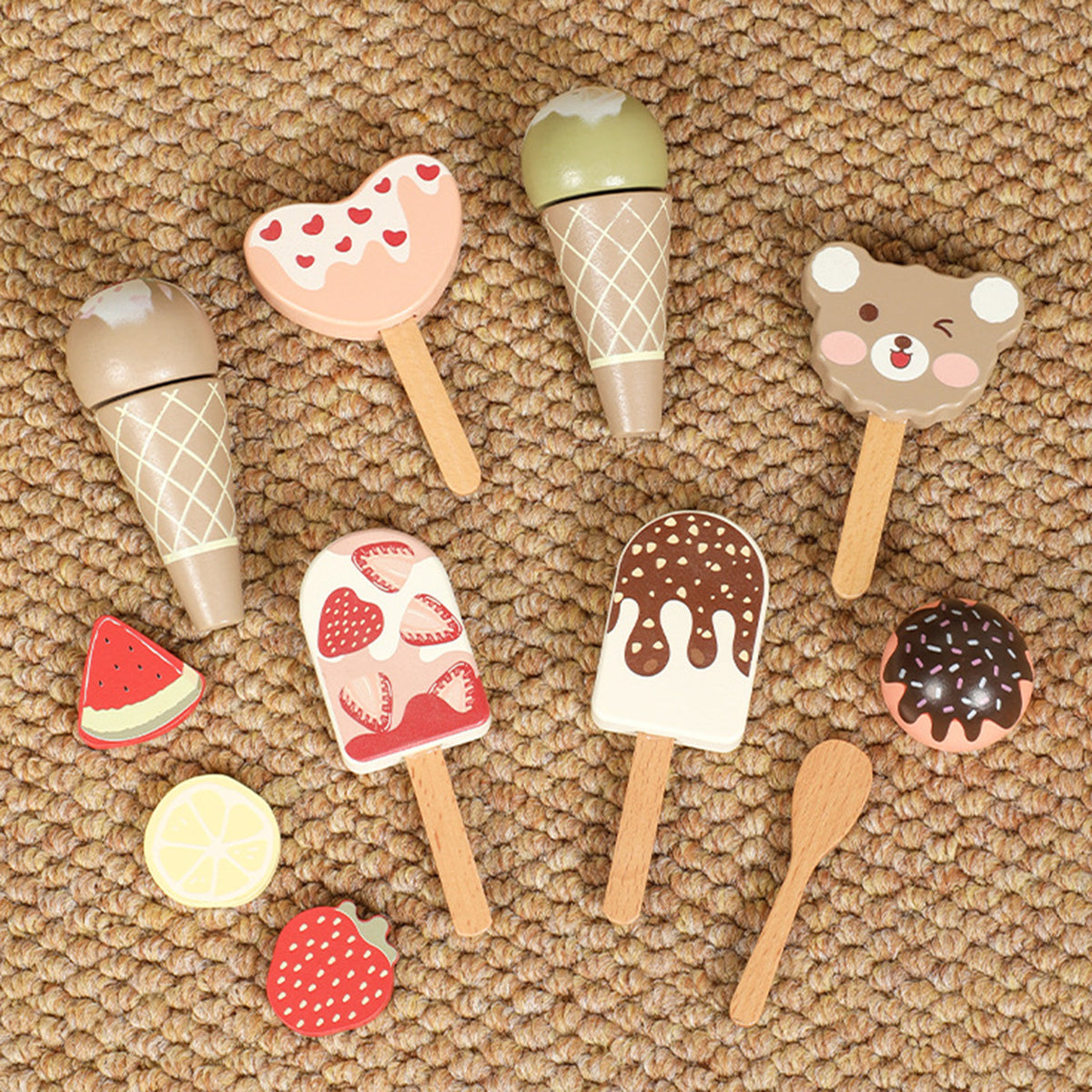 Simulation Ice Cream Truck Food Toy Set Suitable For Children Aged 3 And Up