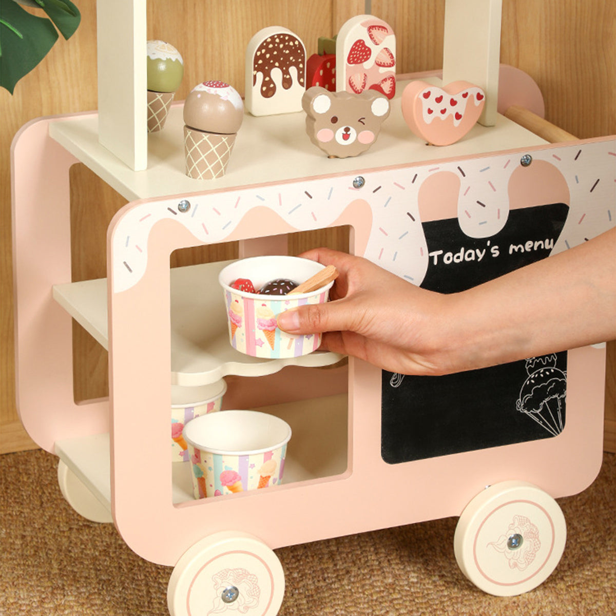 Simulation Ice Cream Truck Food Toy Set Suitable For Children Aged 3 And Up