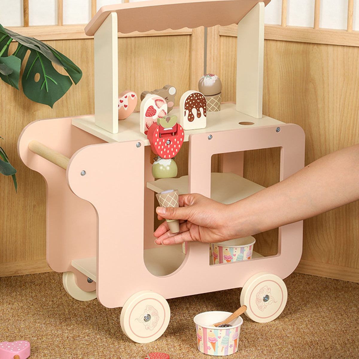 Simulation Ice Cream Truck Food Toy Set Suitable For Children Aged 3 And Up