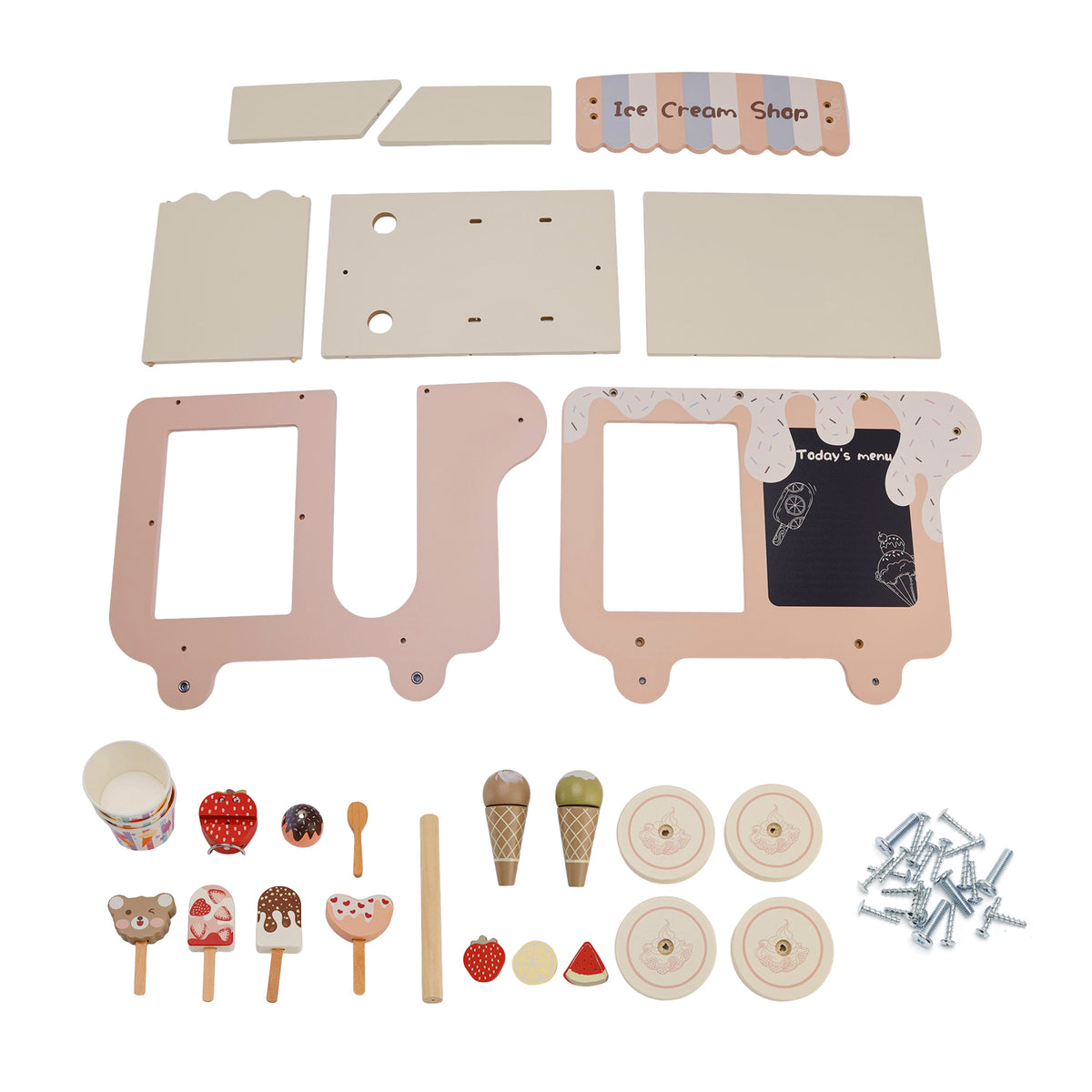 Simulation Ice Cream Truck Food Toy Set Suitable For Children Aged 3 And Up