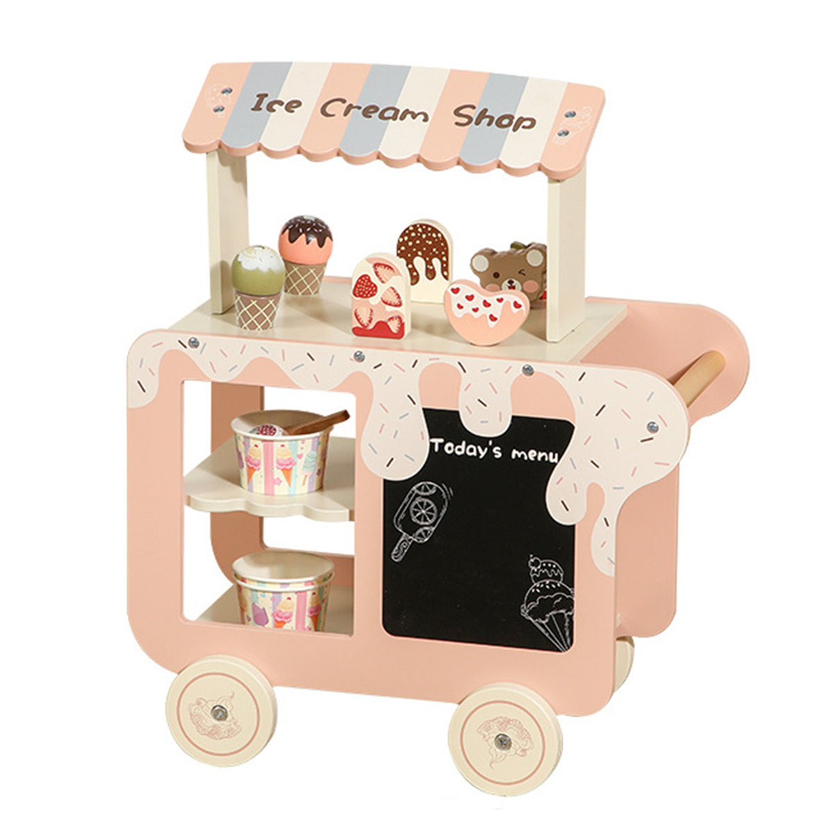 Simulation Ice Cream Truck Food Toy Set Suitable For Children Aged 3 And Up