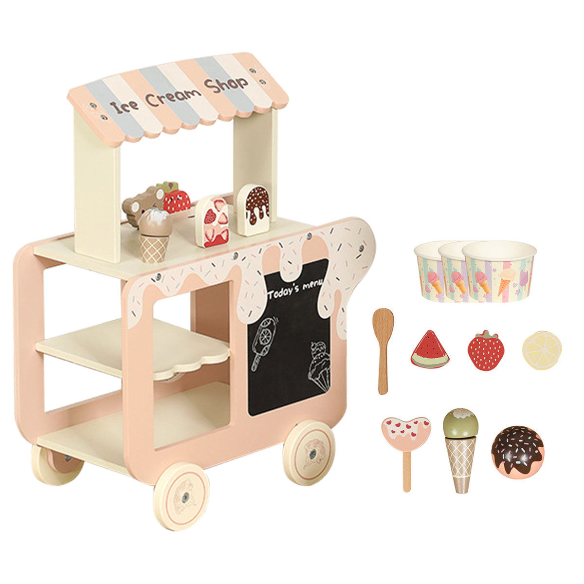 Simulation Ice Cream Truck Food Toy Set Suitable For Children Aged 3 And Up