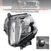 Front Right Side Headlight Assembly 92102-CW650 For Hyundai Tucson  2025-2026