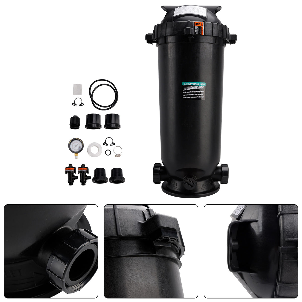W3C17502 Pool Cartridge Filter Assembly 175 Sq.Ft For Hayward StarClear Plus