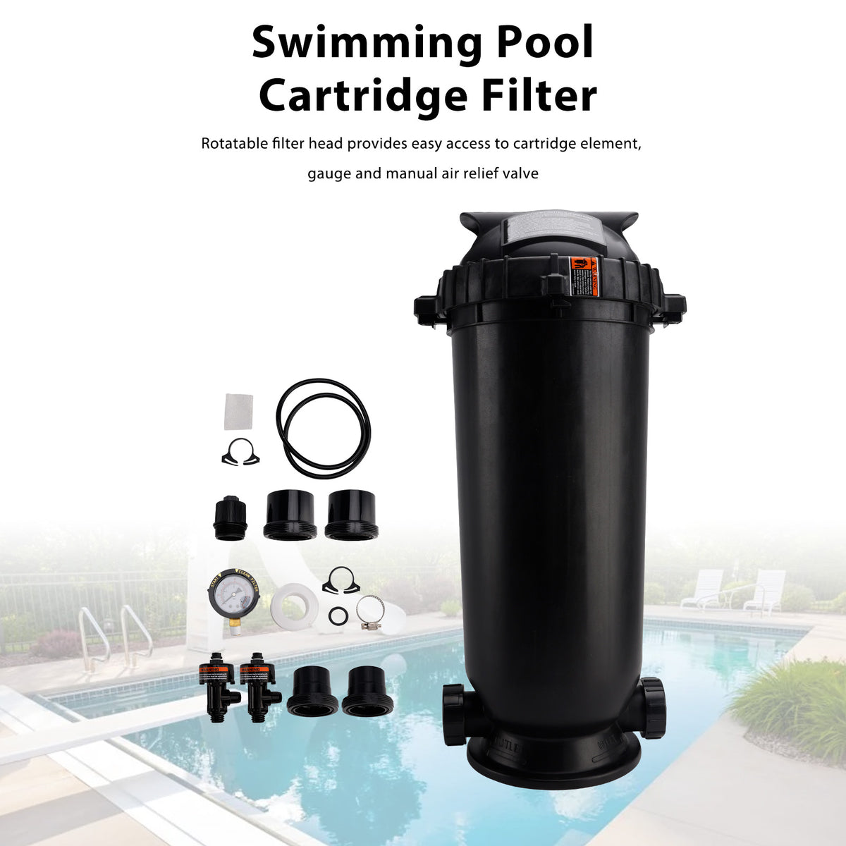 W3C12002 Pool Cartridge Filter Assembly 120 Sq.Ft For Hayward StarClear Plus
