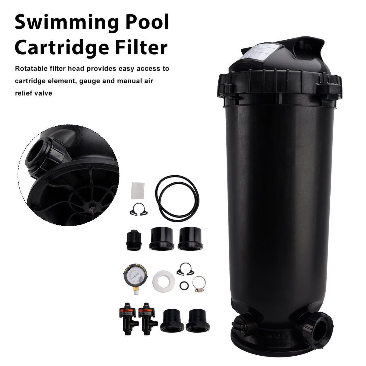 W3C12002 Pool Cartridge Filter Assembly 120 Sq.Ft For Hayward StarClear Plus