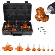 8 PCS Triple Blade PVC Pipe Reamer Kit Pipe Fitting Reamer Tool For Plumbing