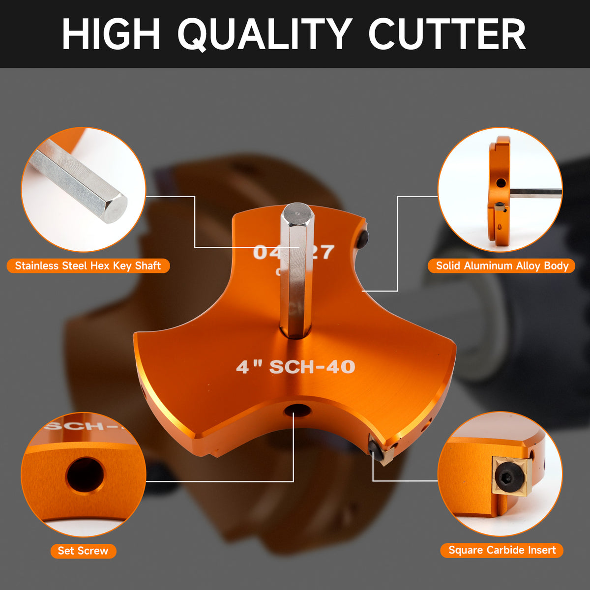 8 PCS Triple Blade PVC Pipe Reamer Kit Pipe Fitting Reamer Tool For Plumbing