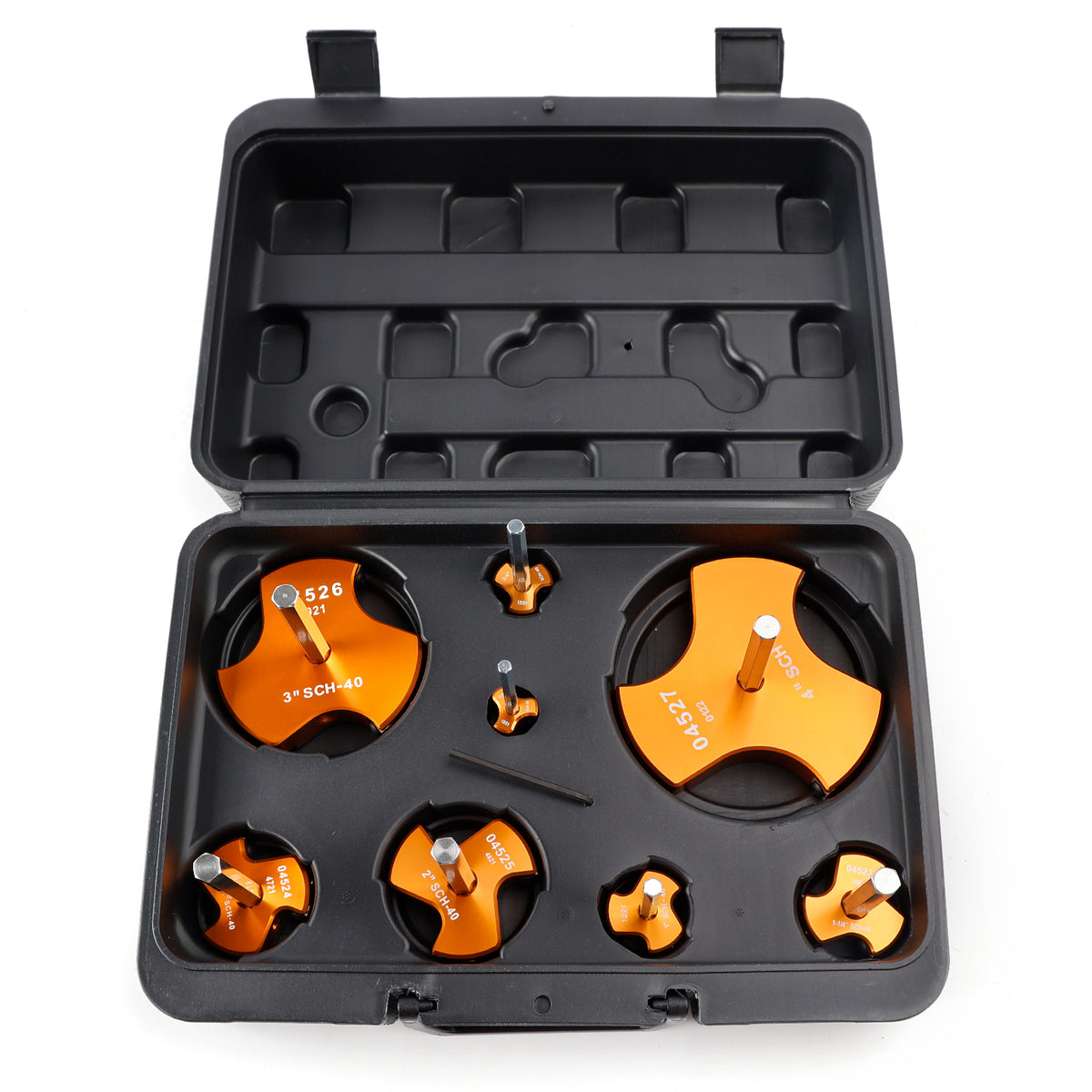 8 PCS Triple Blade PVC Pipe Reamer Kit Pipe Fitting Reamer Tool For Plumbing