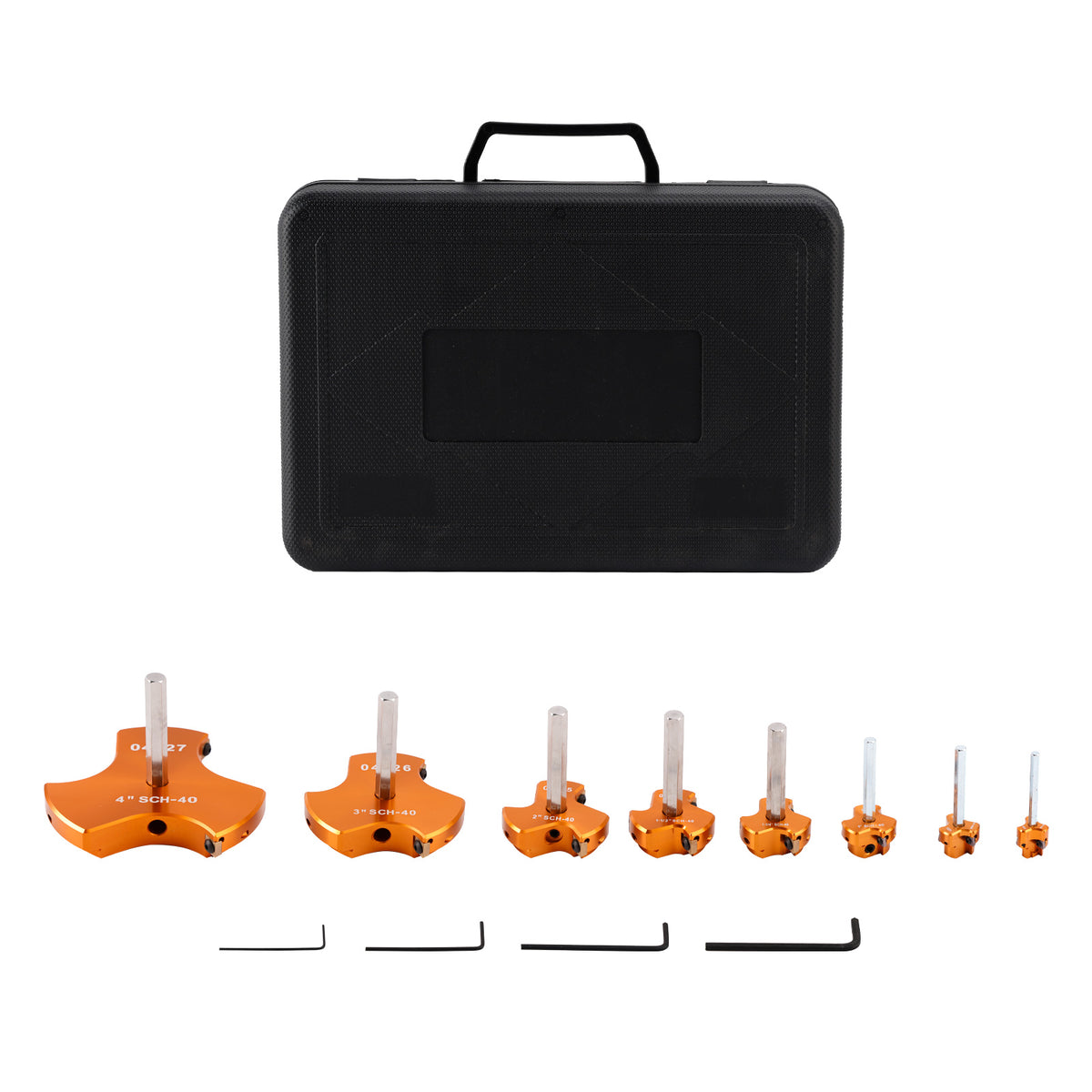 8 PCS Triple Blade PVC Pipe Reamer Kit Pipe Fitting Reamer Tool For Plumbing