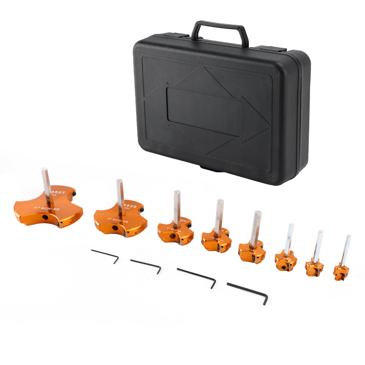 8 PCS Triple Blade PVC Pipe Reamer Kit Pipe Fitting Reamer Tool For Plumbing