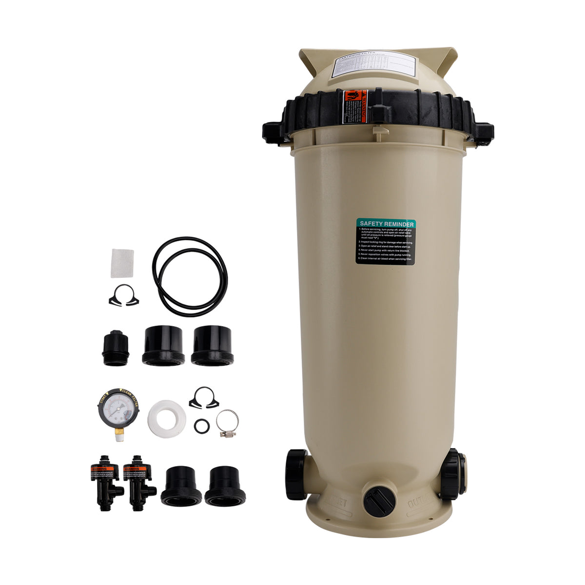 EC-160316 Cartridge Pool Filter Pump 100 GPM For Pentair Clean&Clear CC100 Pool